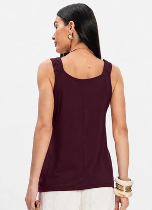 Rovitex - Kit Regata Alça Franzida Feminino Roxo - ROVITEX