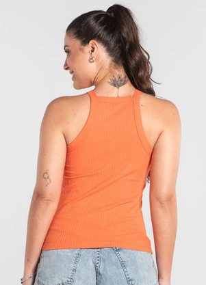 Just Basic - Regata Adulto Ribana Canelada Laranja - JUST BASIC