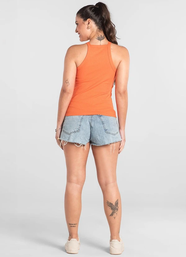 Just Basic - Regata Adulto Ribana Canelada Just Basic Laranja 4