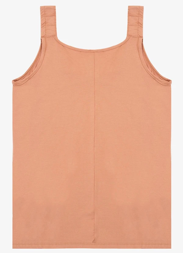 Select - Regata Alça Franzida Feminino Marrom 2