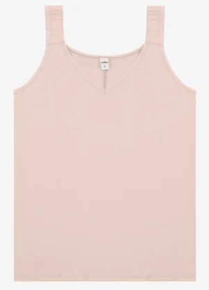 Select - Regata Alça Franzida Feminino Rosa - SELECT