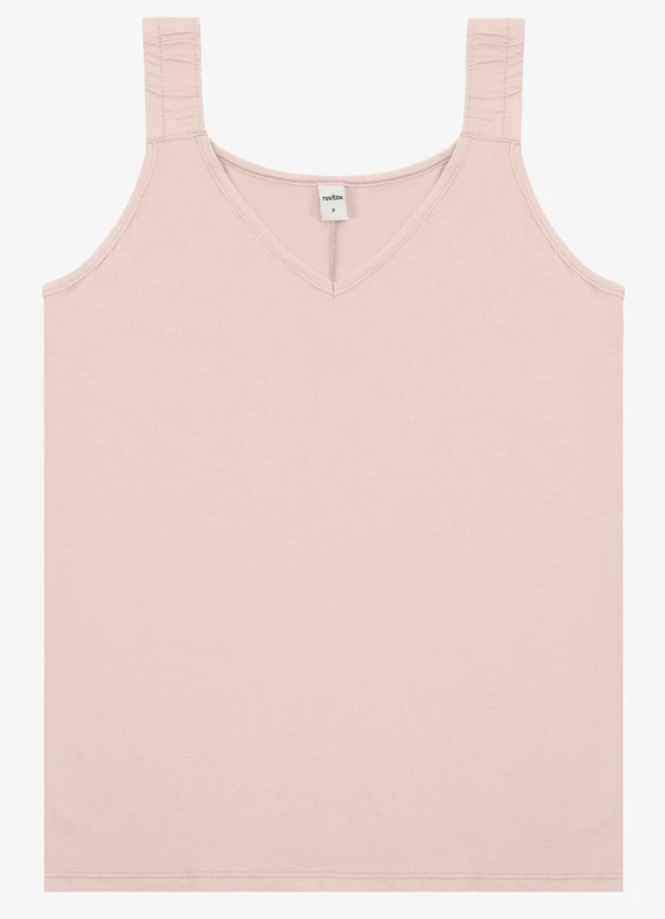 Select - Regata Alça Franzida Feminino Rosa