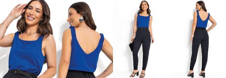 Regata Azul Royal em Malha