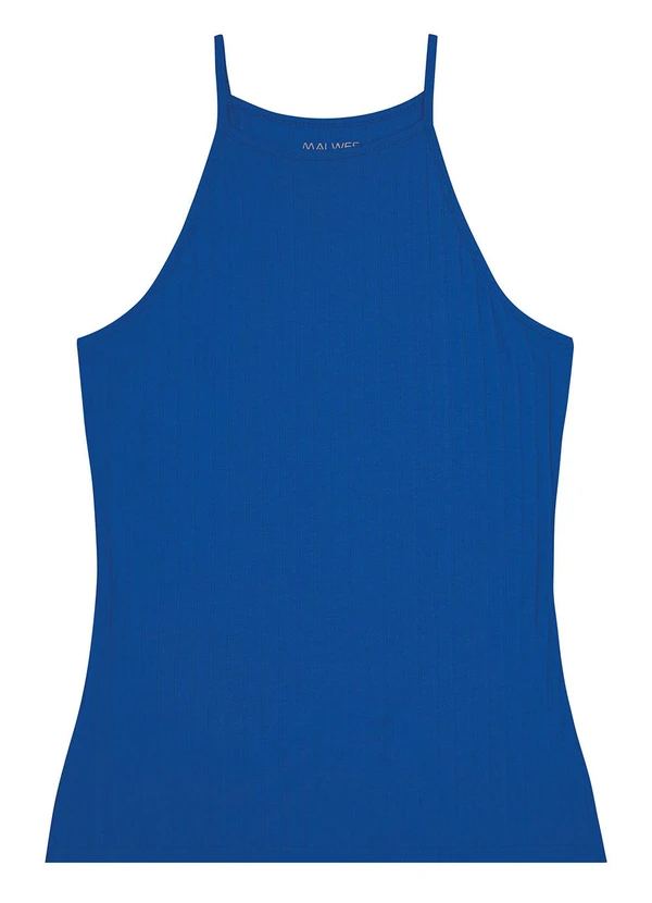 Malwee - Regata Azul Royal Justa em Viscose Canelada 3