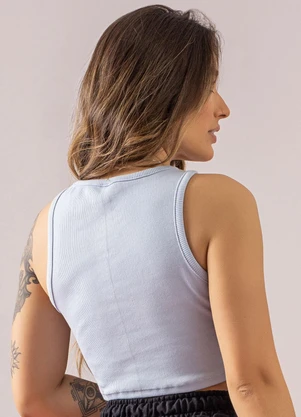 Just Basic - Regata Básica Cropped Azul - JUST BASIC
