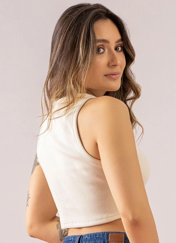 Just Basic - Regata Básica Cropped Bege 2