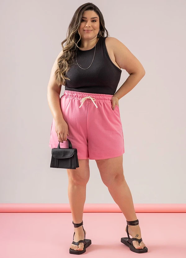 Just Basic - Regata Básica Cropped Ribaninha Preto 3