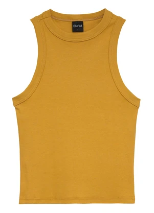 Enfim - Regata Básica em Ribana Amarelo Mostarda - ENFIM