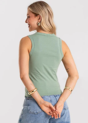 Rovitex - Regata Básica Feminina em Cotton Leve Verde - ROVITEX