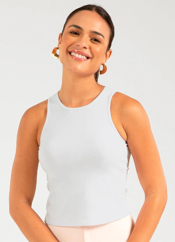 Cativa - Regata Básica Versátil Estilosa Branco 1