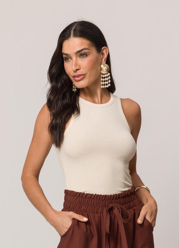 Doce Trama - Regata Boho Canelada Branco