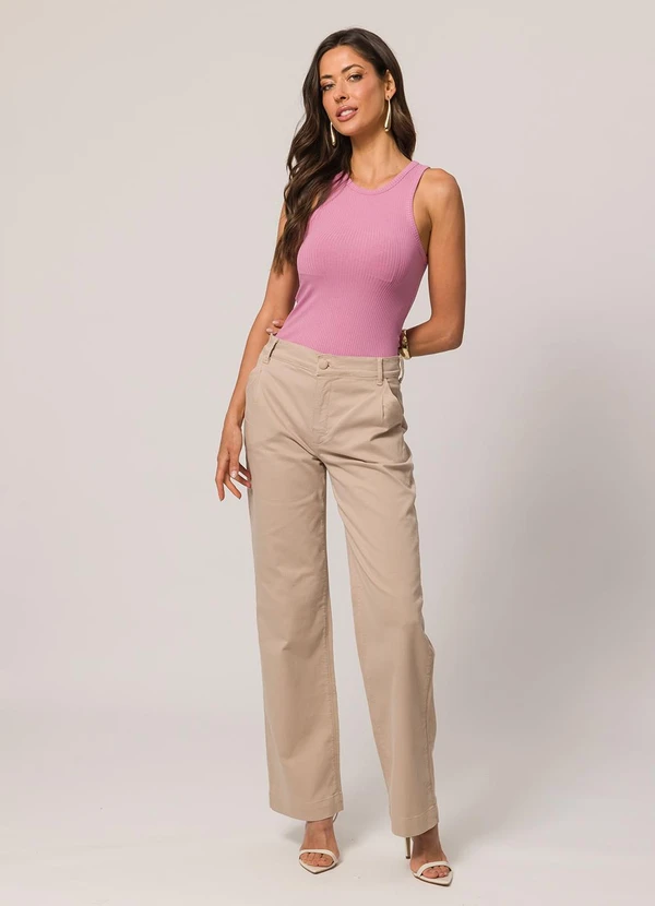 Doce Trama - Regata Boho Canelada Rosa 3