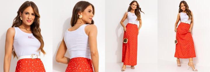 Regata Branco em Canelado