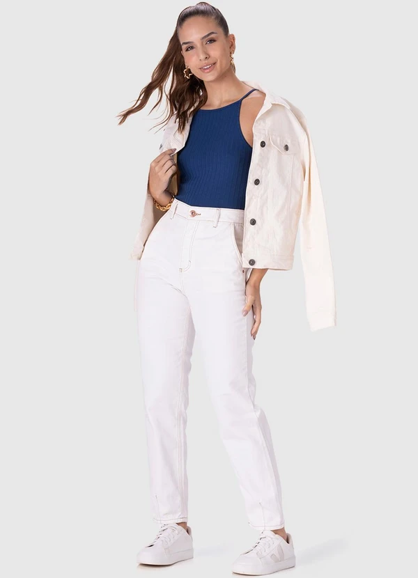 Malwee - Regata Canelada Ajustada Feminina Azul 3