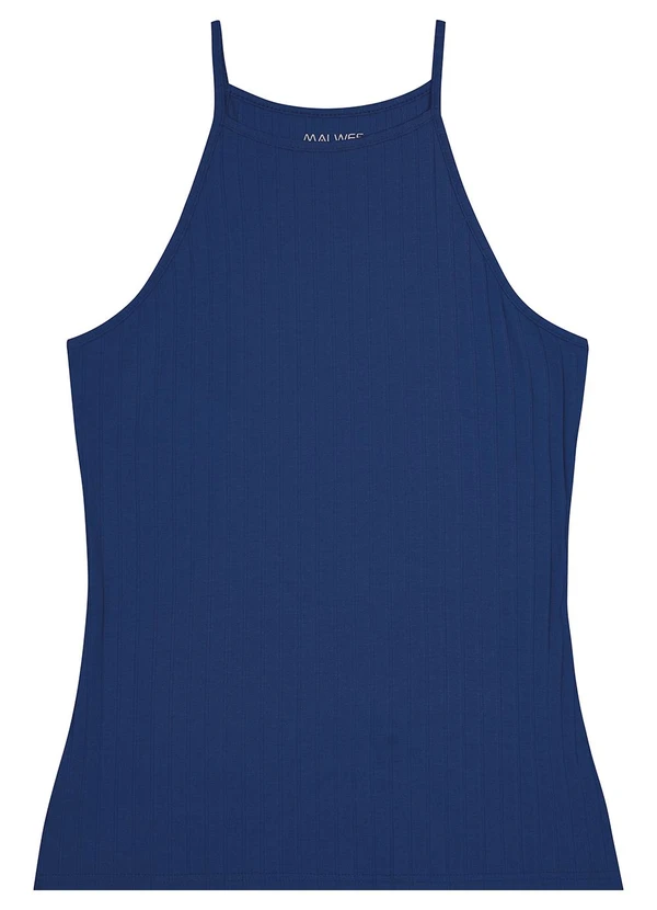 Malwee - Regata Canelada Ajustada Feminina Azul 4