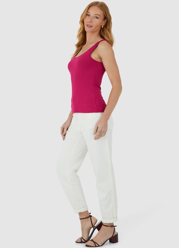 Malwee - Regata Canelada Ajustada Pink 4