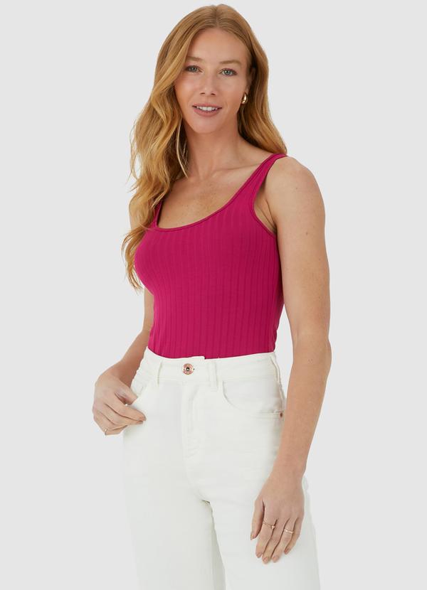 Malwee - Regata Canelada Ajustada Pink 5