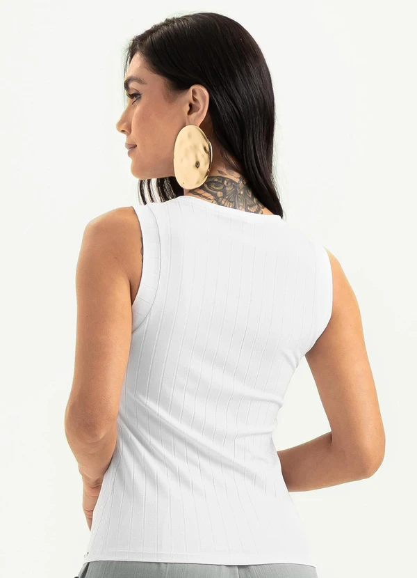 Cativa - Regata Canelada  Branco  2