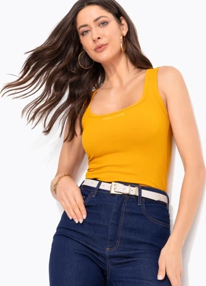 Colcci Jeans - Regata Canelada Cj Amarelo - COLCCI JEANS