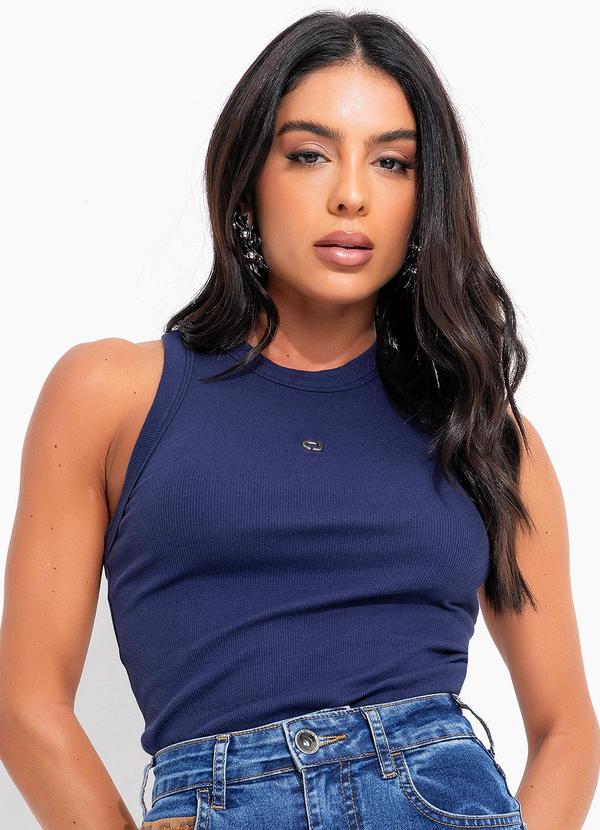 Colcci Jeans - Regata Canelada Cj Azul