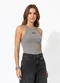 Colcci Jeans - Regata Canelada Cj Preto - variação: Cinza