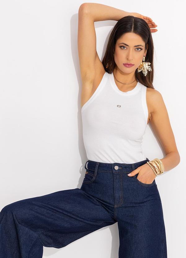 Colcci Jeans - Regata Canelada Cj Off White 9