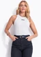 Colcci Jeans - Regata Canelada Cj Preto - variação: Off White