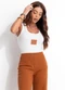 Colcci Jeans - Regata Canelada Cj Preto - variação: Off White