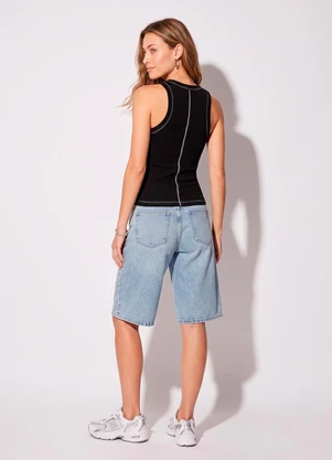 Colcci Jeans - Regata Canelada Cj Preto - COLCCI JEANS