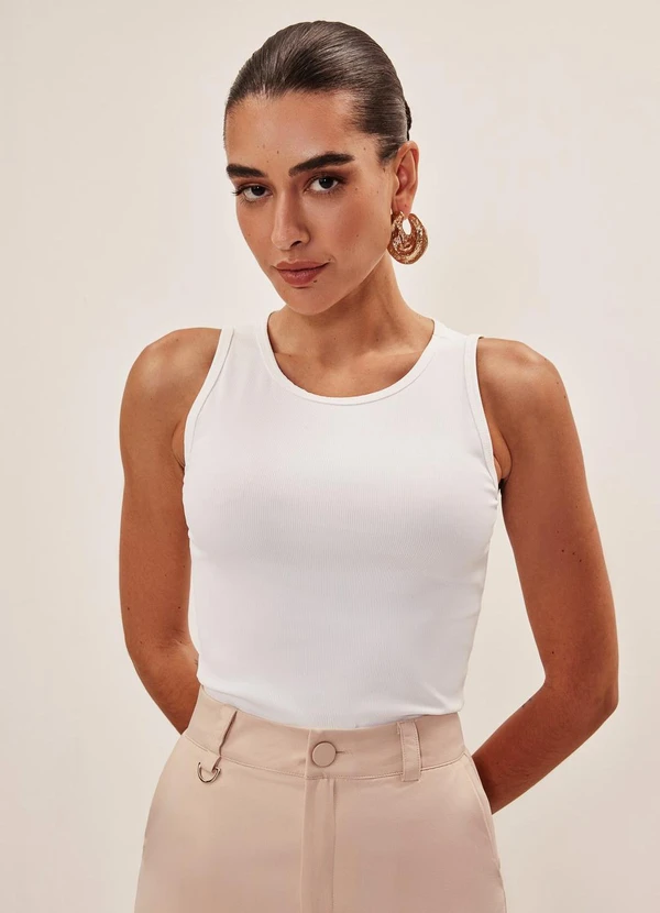 Elegance - Regata Canelada Cropped Essentials Off White