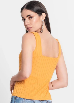 Infinita Cor - Regata Canelada Feminina Amarelo - INFINITA COR