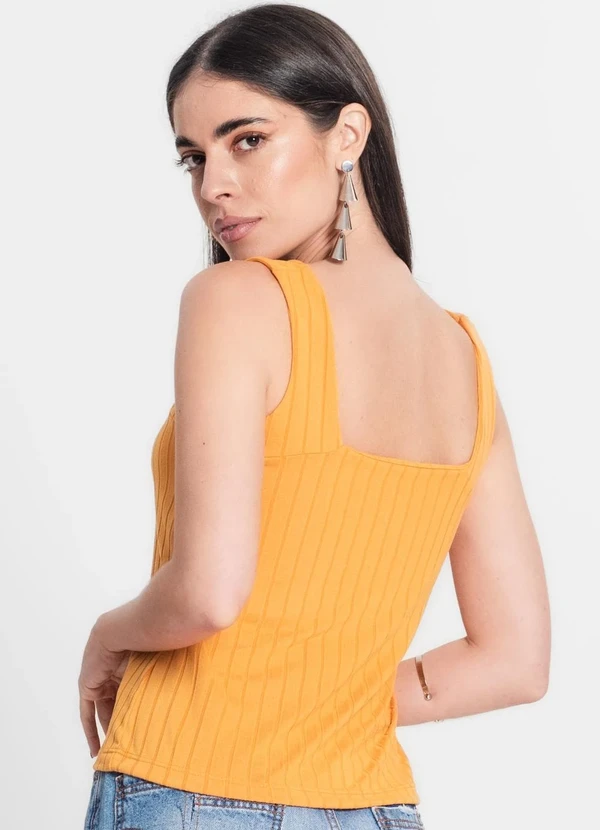Infinita Cor - Regata Canelada Feminina Amarelo 2
