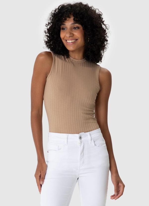 Malwee - Regata Canelada Feminina Bege 4