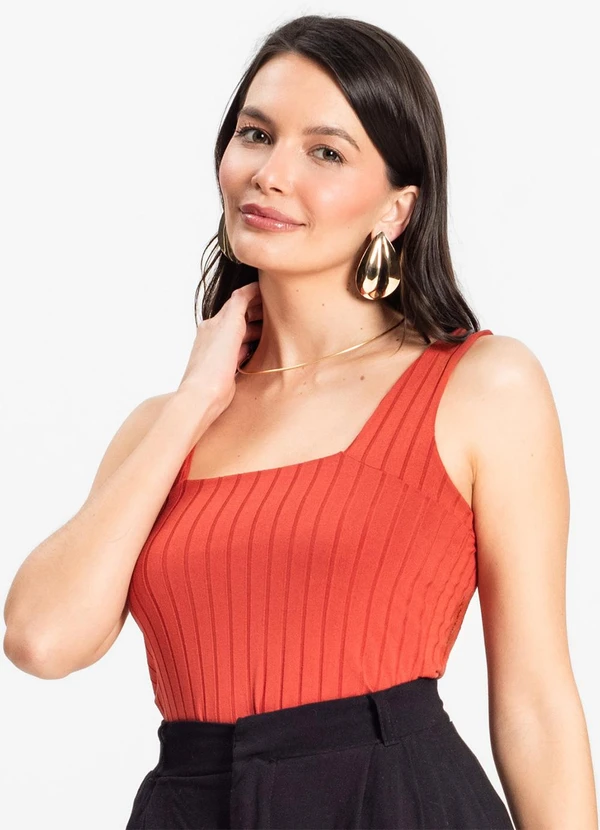 Infinita Cor - Regata Canelada Feminina Laranja