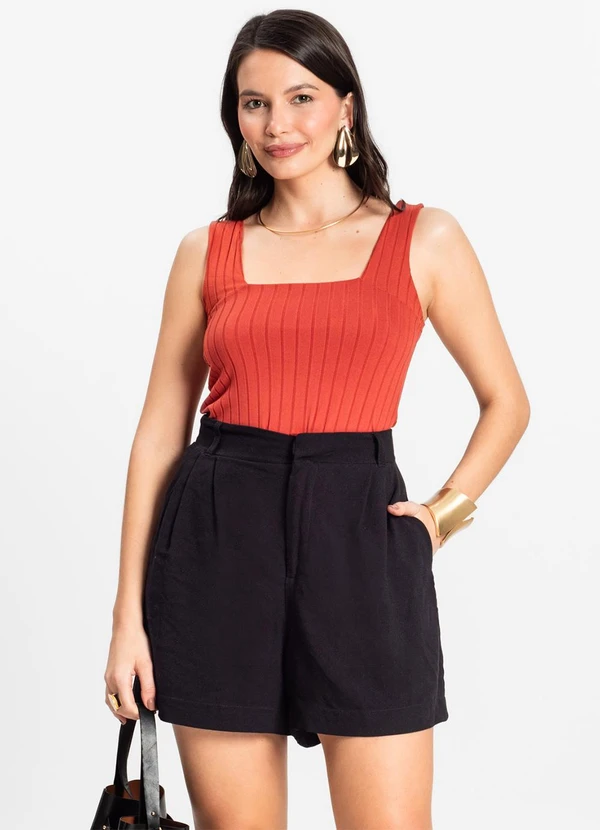 Infinita Cor - Regata Canelada Feminina Laranja 3