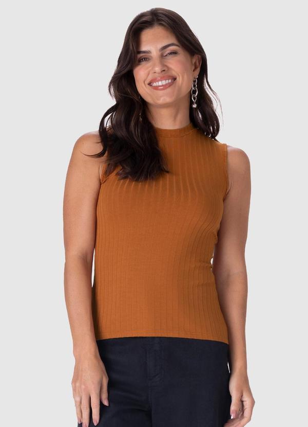 Malwee - Regata Canelada Feminina Marrom