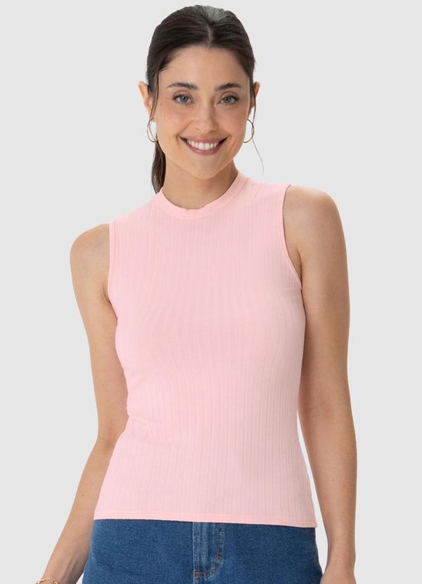 Malwee - Regata Canelada Feminina Rosa