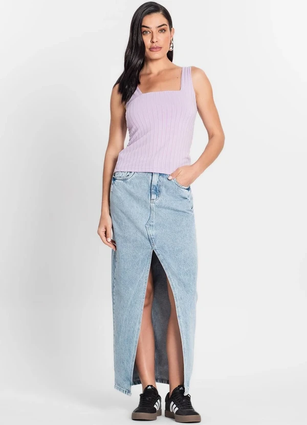 Infinita Cor - Regata Canelada Feminina Roxo 3