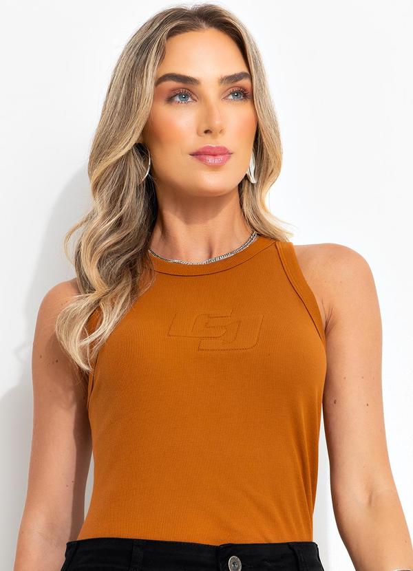 Colcci - Regata Canelada Marrom