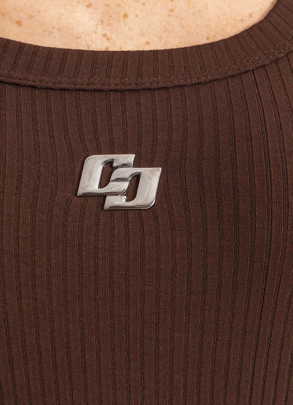 Colcci - Regata Canelada Marrom 9