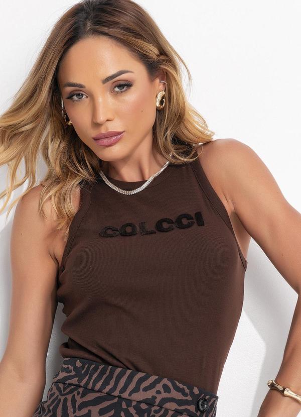 Colcci - Regata Canelada Marrom