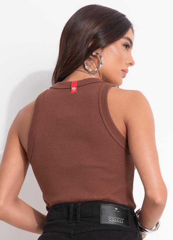 Colcci - Regata Canelada Marrom 2