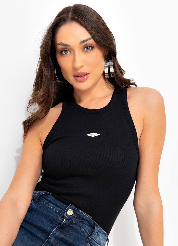 Colcci - Regata Canelada Preto