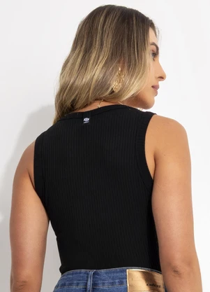 Colcci - Regata Canelada Preto - COLCCI