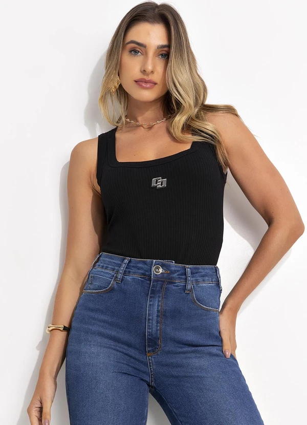 Colcci - Regata Canelada Preto 8