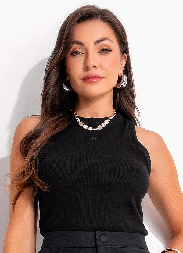 Colcci - Regata Canelada Preto