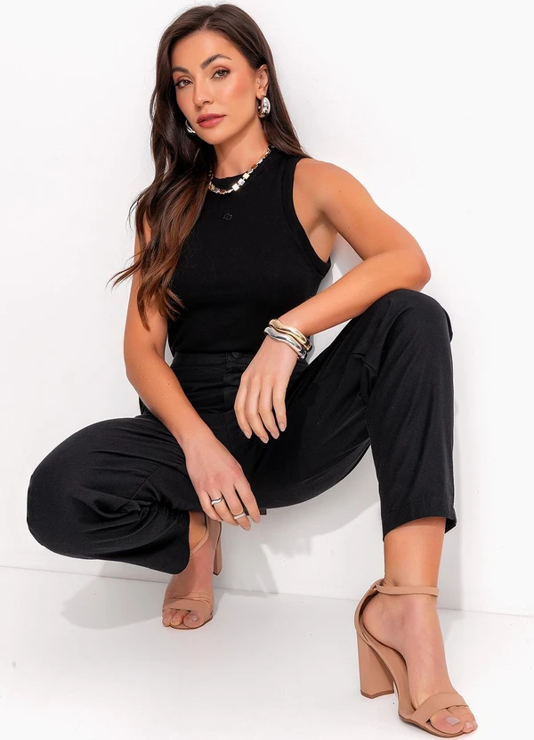 Colcci - Regata Canelada Preto 7