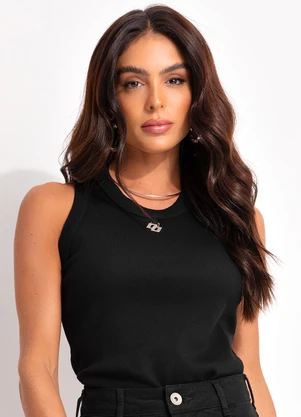 Colcci - Regata Canelada Preto - COLCCI