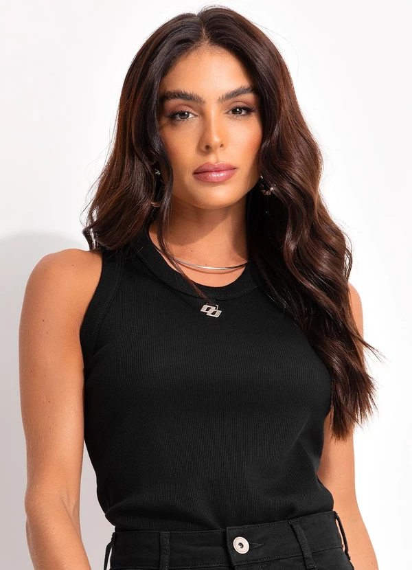 Colcci - Regata Canelada Preto