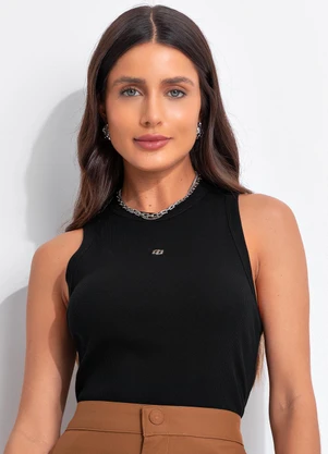 Colcci - Regata Canelada Preto - COLCCI